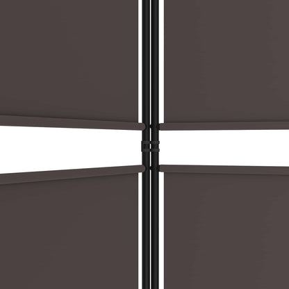 6-Panel Room Divider Brown 300x220 cm Fabric
