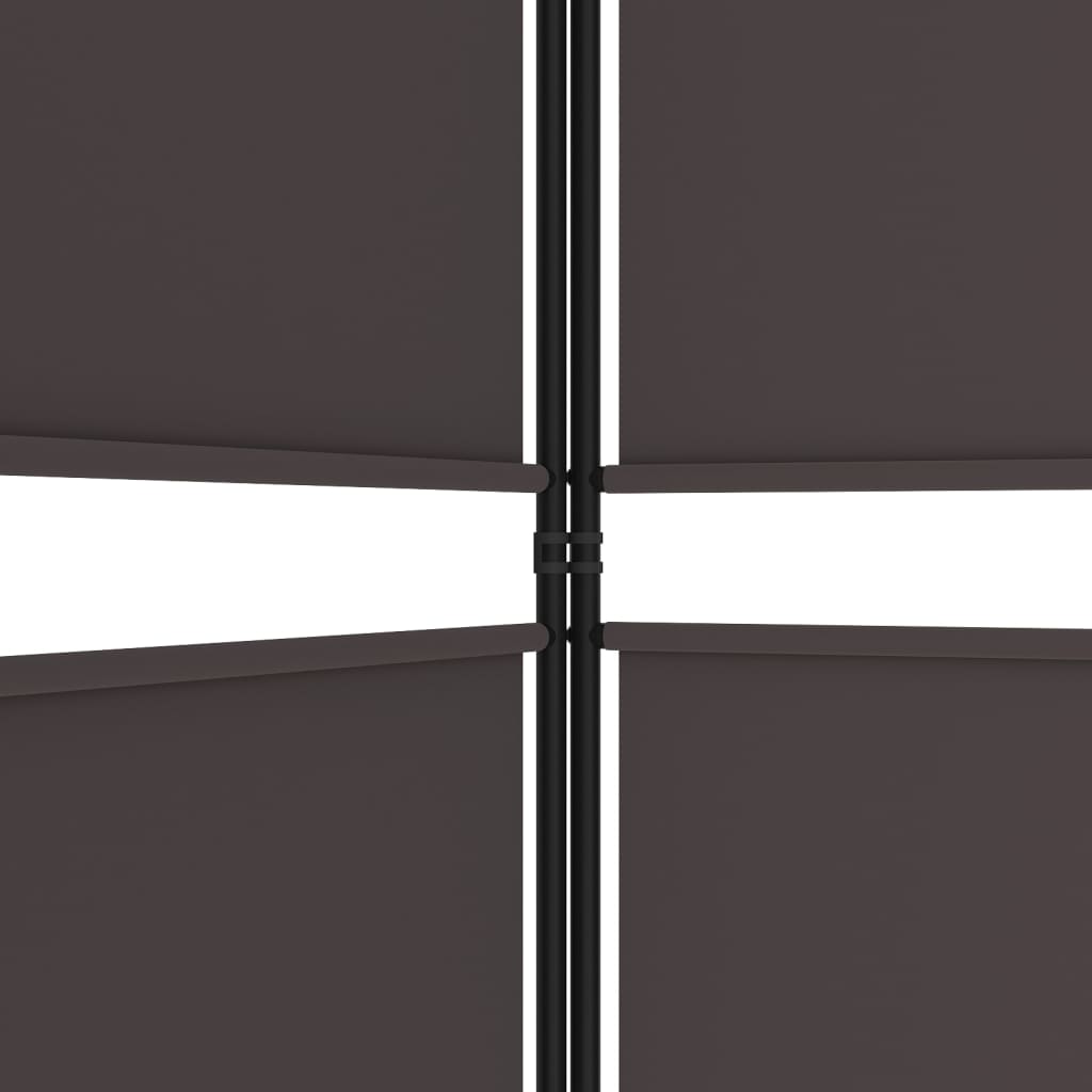 6-Panel Room Divider Brown 300x220 cm Fabric