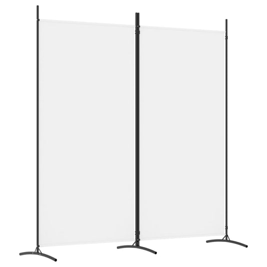 2-Panel Room Divider White 68.9"x70.9" Fabric