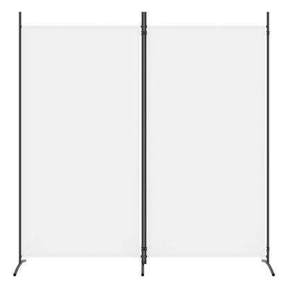 2-Panel Room Divider White 175x180 cm Fabric