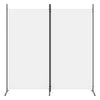 2-Panel Room Divider White 175x180 cm Fabric