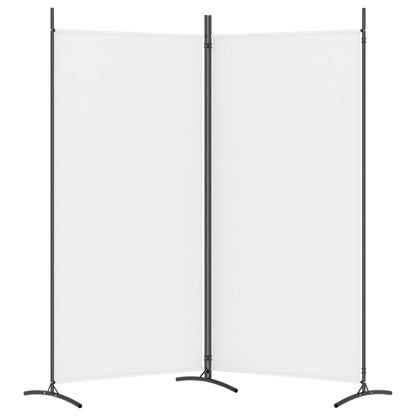 2-Panel Room Divider White 175x180 cm Fabric