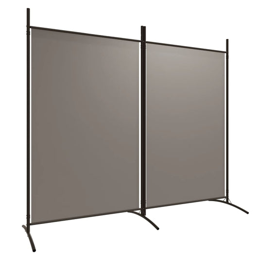 2-Panel Room Divider Anthracite 68.9"x70.9" Fabric