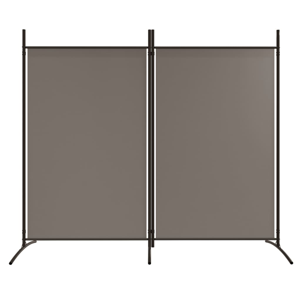 2-Panel Room Divider Anthracite 175x180 cm Fabric