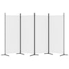 4-Panel Room Divider White 346x180 cm Fabric