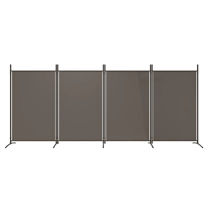 4-Panel Room Divider Anthracite 346x180 cm Fabric