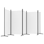 5-Panel Room Divider White 433x180 cm Fabric