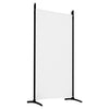 5-Panel Room Divider White 433x180 cm Fabric