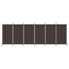 6-Panel Room Divider Brown 204.7"x70.9" Fabric