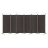 6-Panel Room Divider Brown 204.7"x70.9" Fabric