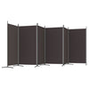 6-Panel Room Divider Brown 204.7"x70.9" Fabric