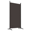 6-Panel Room Divider Brown 204.7"x70.9" Fabric