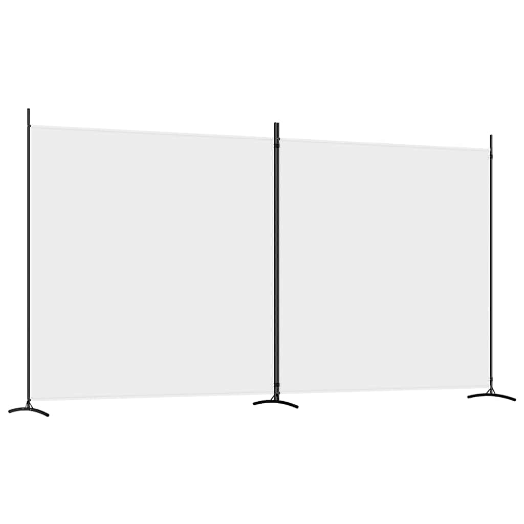 2-Panel Room Divider White 137"x70.9" Fabric