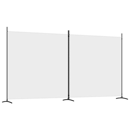 2-Panel Room Divider White 137"x70.9" Fabric