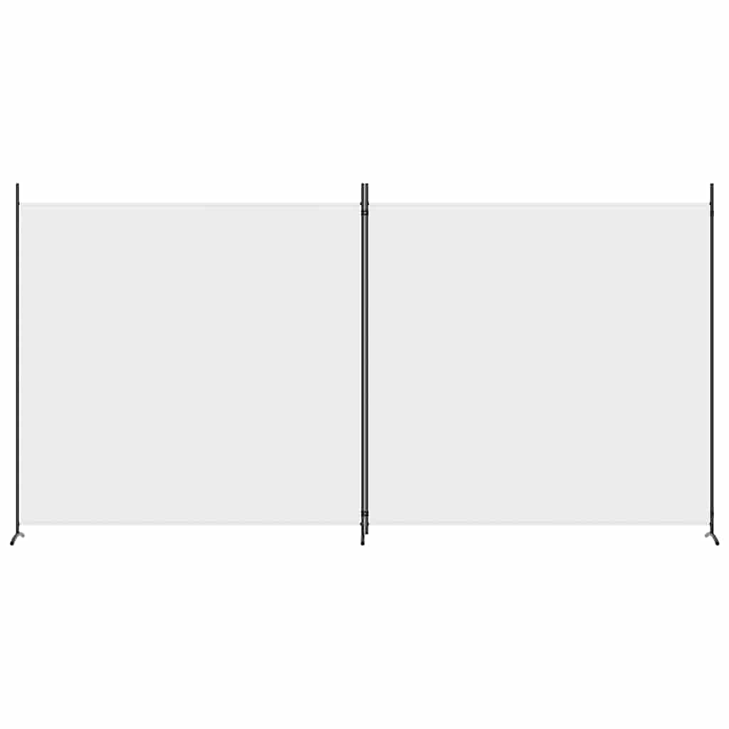 2-Panel Room Divider White 137"x70.9" Fabric