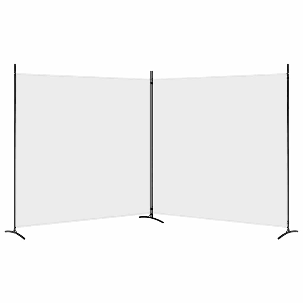 2-Panel Room Divider White 137"x70.9" Fabric
