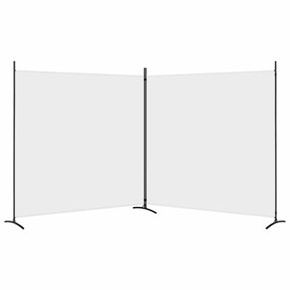 2-Panel Room Divider White 137"x70.9" Fabric