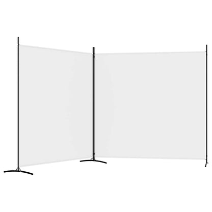 2-Panel Room Divider White 137"x70.9" Fabric