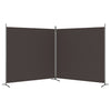 2-Panel Room Divider Brown 348x180 cm Fabric