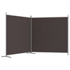 2-Panel Room Divider Brown 348x180 cm Fabric