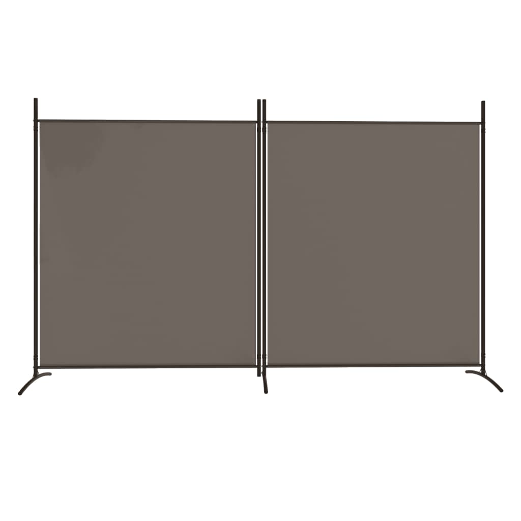 2-Panel Room Divider Anthracite 348x180 cm Fabric