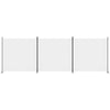 3-Panel Room Divider White 525x180 cm Fabric