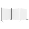 3-Panel Room Divider White 525x180 cm Fabric