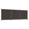 3-Panel Room Divider Brown 206.7"x70.9" Fabric