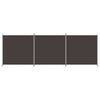 3-Panel Room Divider Brown 206.7"x70.9" Fabric
