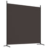 3-Panel Room Divider Brown 206.7"x70.9" Fabric