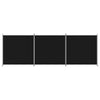 3-Panel Room Divider Black 206.7"x70.9" Fabric