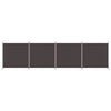 4-Panel Room Divider Brown 698x180 cm Fabric