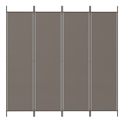 4-Panel Room Divider Anthracite 698x180 cm Fabric