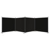 4-Panel Room Divider Black 698x180 cm Fabric