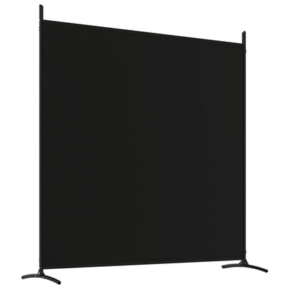 4-Panel Room Divider Black 698x180 cm Fabric