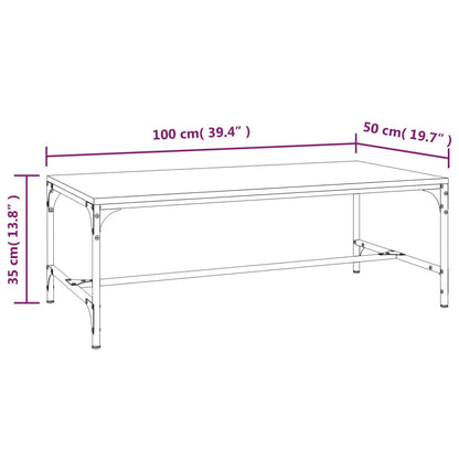 Coffee Table Black 100x50x35 cm Engineered Wood