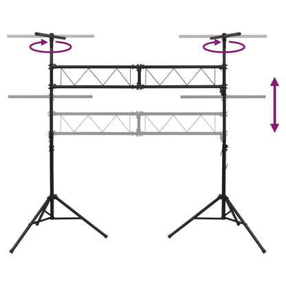 Light Stand Black 338x115x(180-300) cm Steel