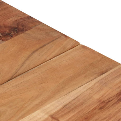 Coffee Table Silver Stainless steel, solid acacia wood Medium