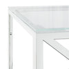 Coffee Table 43.3"x17.7"x17.7" Stainless Steel and Glass