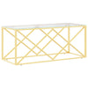 Coffee Table 110x45x45 cm Stainless Steel and Glass