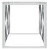 Coffee Table 110x45x45 cm Stainless Steel and Glass