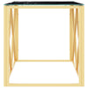 Coffee Table 110x45x45 cm Stainless Steel and Glass
