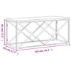 Coffee Table Stainless Steel and Solid Wood Reclaimed