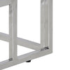 Console Table Silver Stainless Steel and Solid Acacia Wood