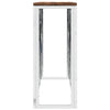 Console Table Stainless Steel and Solid Wood Reclaimed