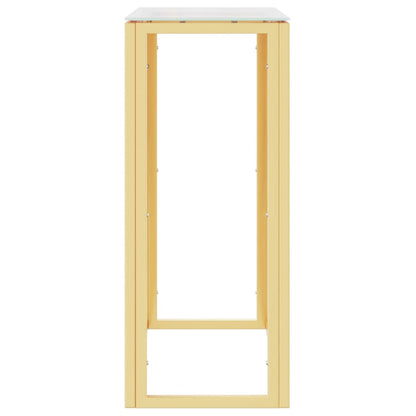 Console Table Gold 70x30x70 cm Stainless Steel and Glass