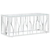 Coffee Table 110x45x45 cm Stainless Steel and Glass