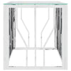 Coffee Table 110x45x45 cm Stainless Steel and Glass