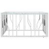 Coffee Table 80x80x40 cm Stainless Steel and Glass