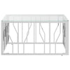 Coffee Table 80x80x40 cm Stainless Steel and Glass